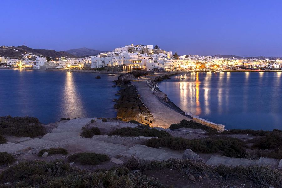 Greece, Cyclades, Naxos, Blue Hour