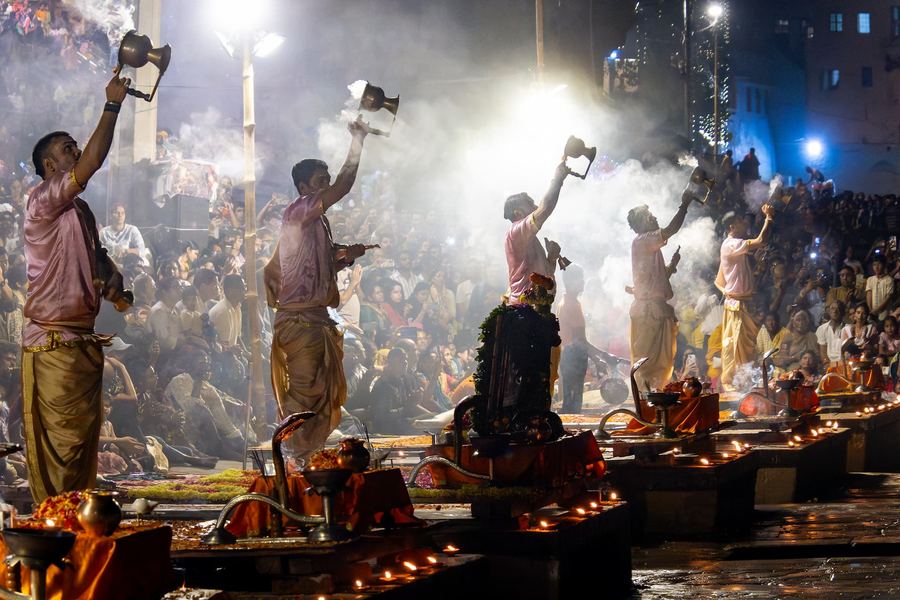 India, Varanasi, Aarti Ceremony