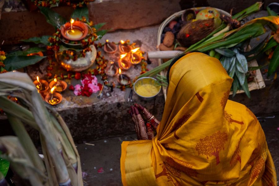 India, Varanasi, Chhath