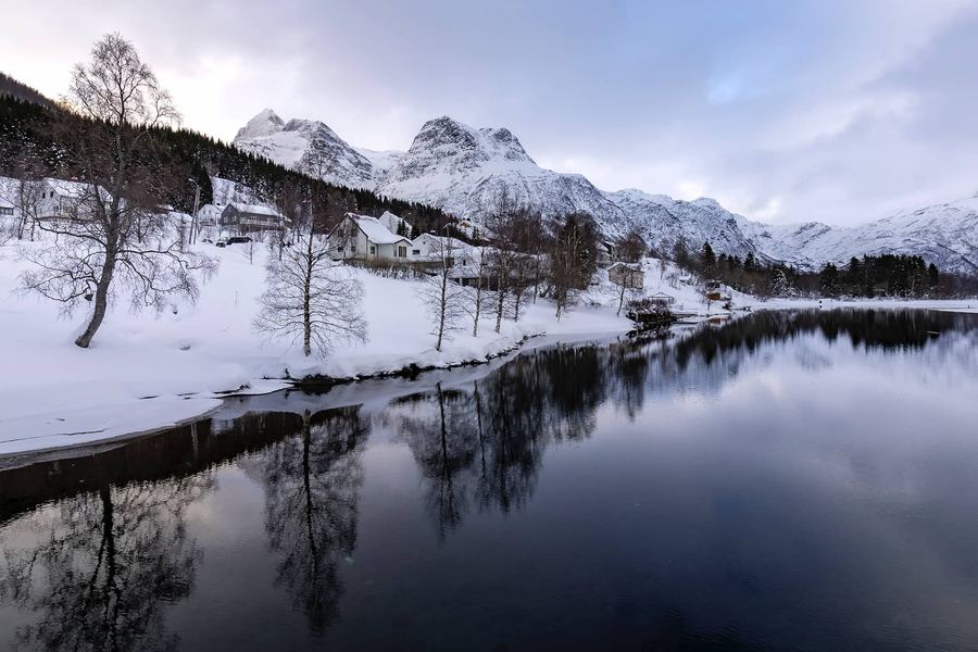 Lofoten, Norway, Winter, Reflection