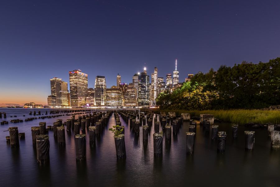 New York City, NYC, Skyline, Evening