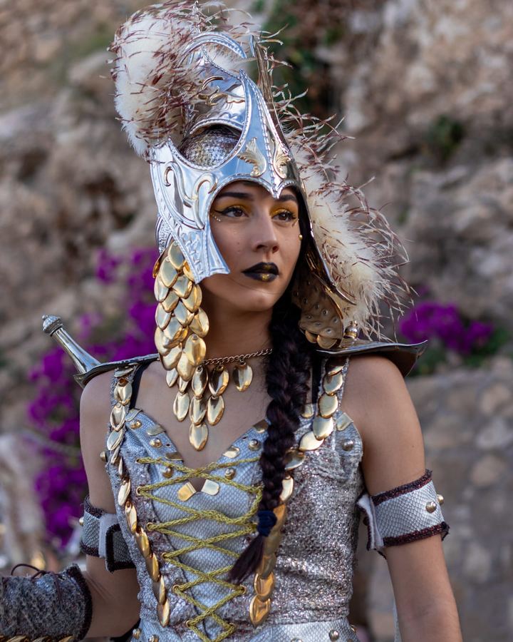 Spain, Andalusia, Mojácar Pueblo, Moros y Cristianos, Portrait