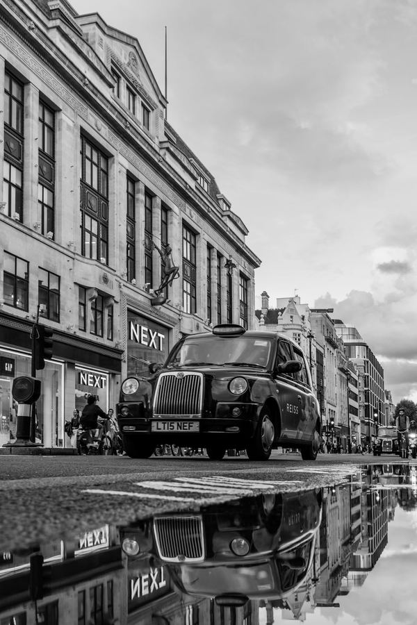 United Kingdom, UK, London, Oxford Street, Black, White